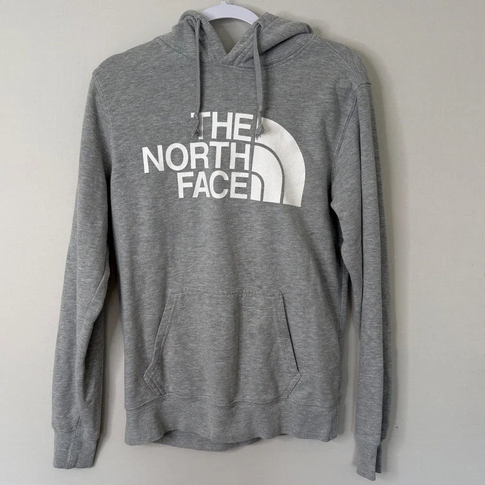 The North Face Gray Hoodie Mens S Graphic Pullover Gorpcore Streetwear Fleece